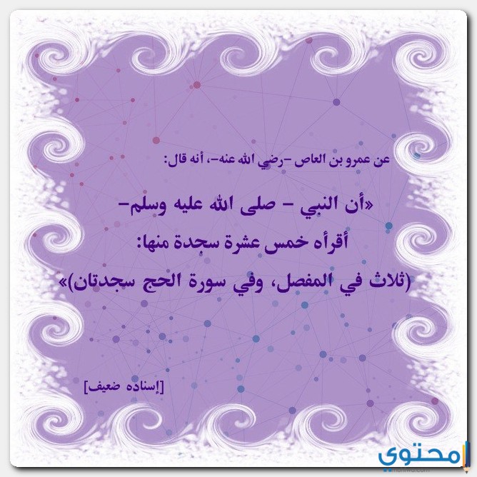 مواضع سجود التلاوة في القرآن الكريم موقع محتوى