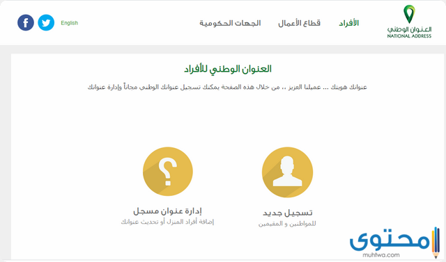 رابط محدد المواقع السعودية، خرائط العناوين الوطنية، محتوى الموقع