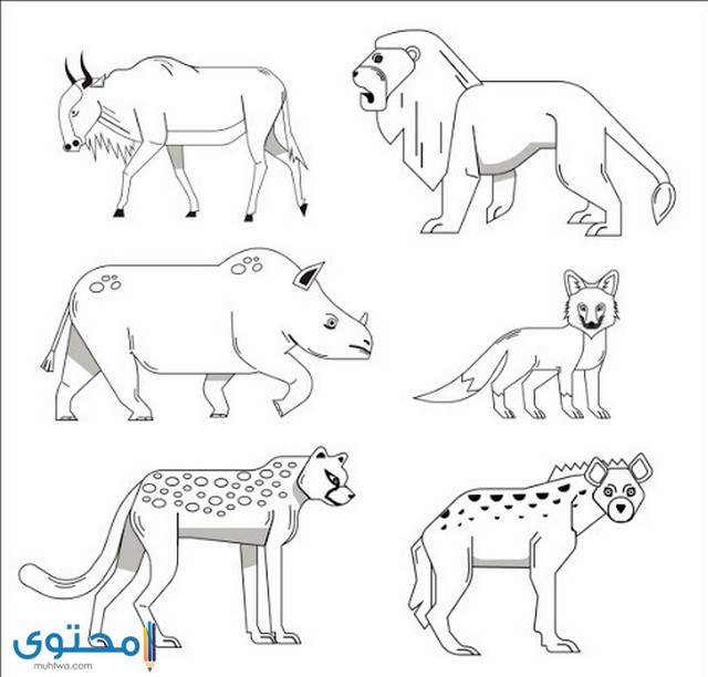 الخداع اذهب عبر جزيرة صور حيوانات مفترسة بقلم الرصاص 
