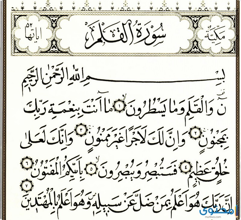 المزيد والمزيد تتآكل فرق اخر سورة القلم Nikolaevmarriageagency Com
