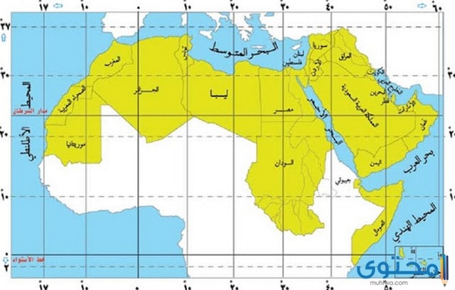 خريطة الوطن العربي