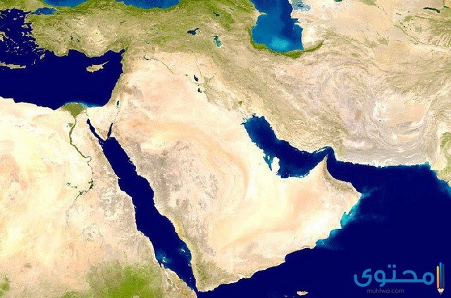خريطة دول الخليج العربية صماء كاملة
