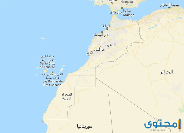 خريطة المغرب بالمدن صماء كاملة