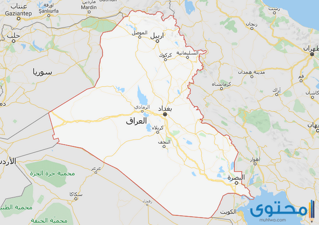 خريطة العراق بأسماء المدن كاملة