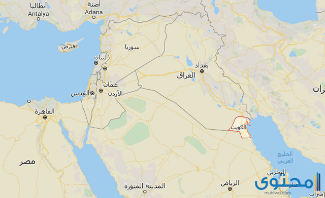 خريطة الكويت بالمدن وجميع المناطق كاملة موقع محتوى