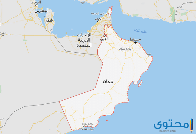 خريطة سلطنة عمان بالمدن كاملة صماء موقع محتوى
