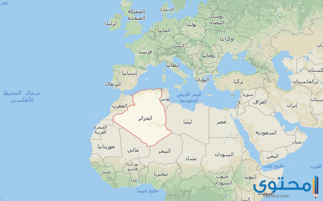 خريطة الجزائر بالمدن صماء كاملة موقع محتوى