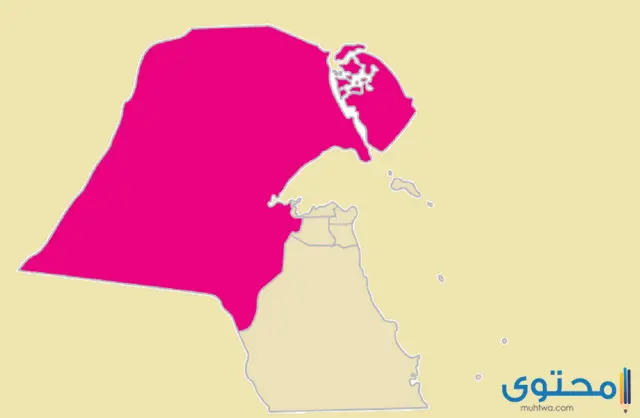 خريطة الكويت بالمدن 