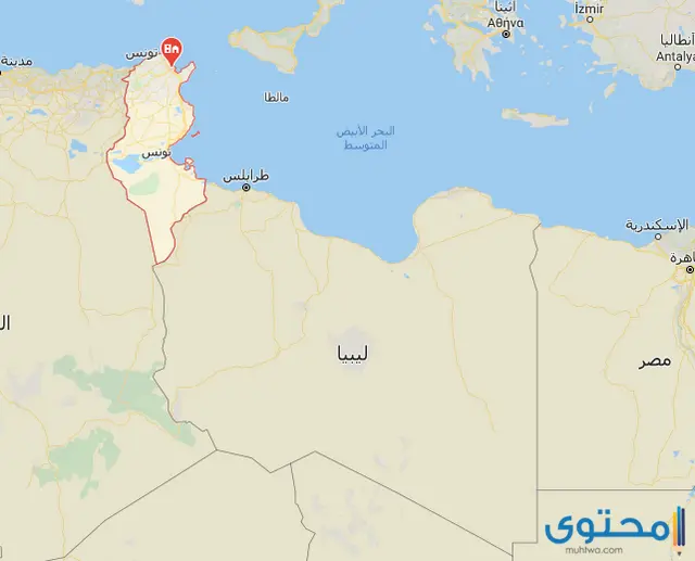 خريطة تونس