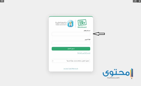 جامعة طيبة التعليم عن بعد بلاك بورد