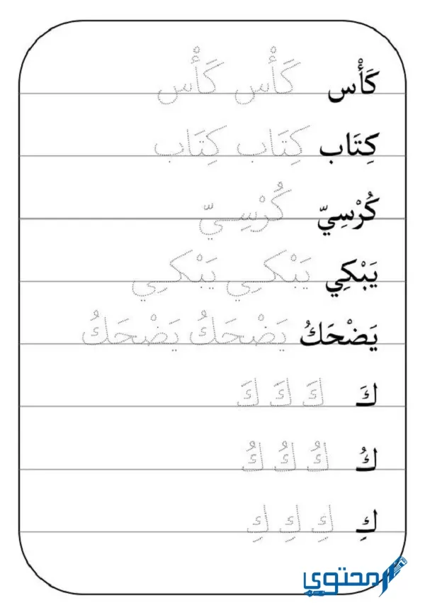 الحروف المستقرة المرتكزة على السطر