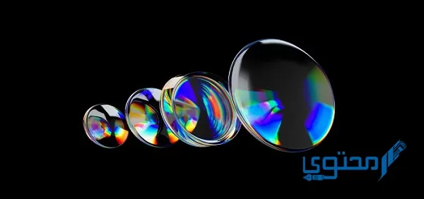 ما الأداة التي تفرق الأشعة الضوئية المنكسرة؟