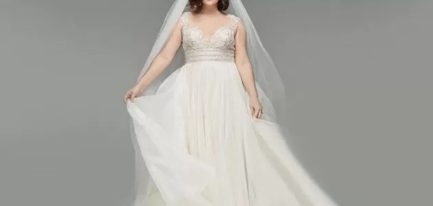 فستان زفاف للسمينات