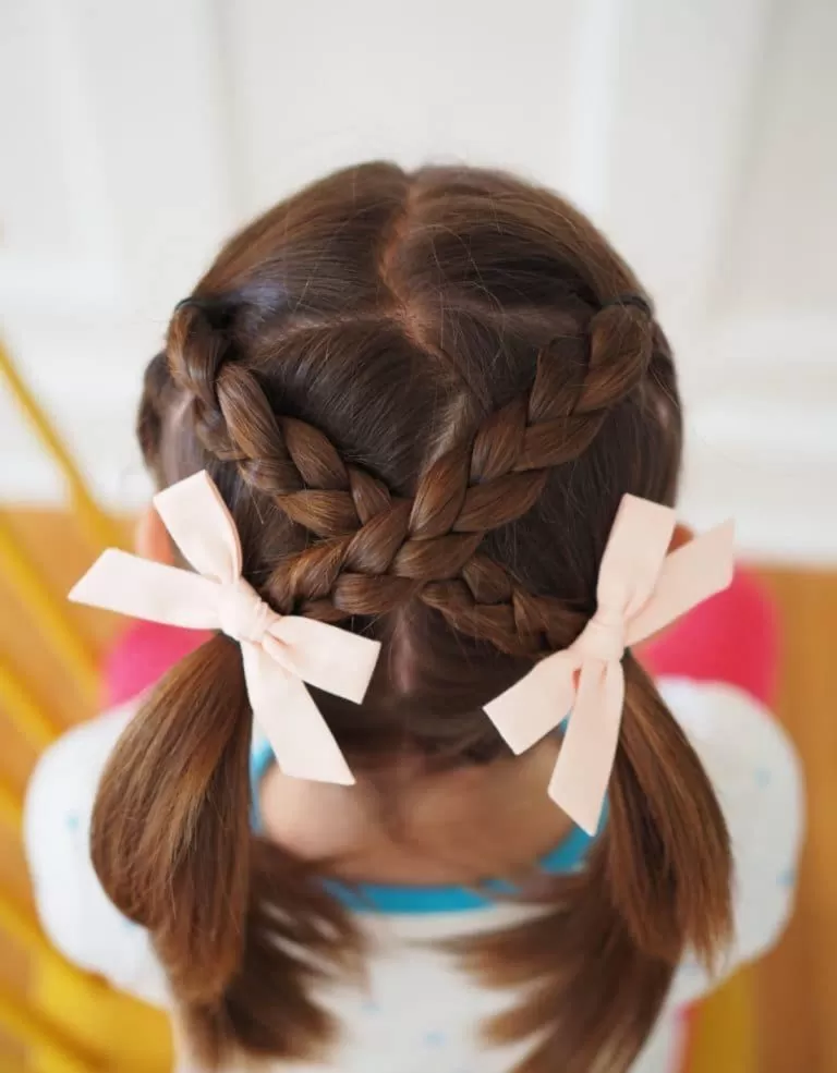 Foto's van kinderkapsels voor meisjes voor Eid 2024
