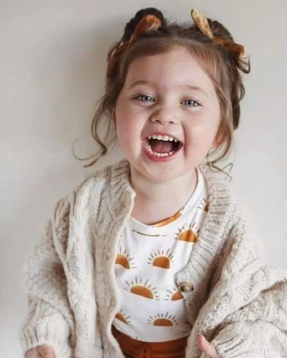 Foto's van kinderkapsels voor meisjes voor Eid 2024