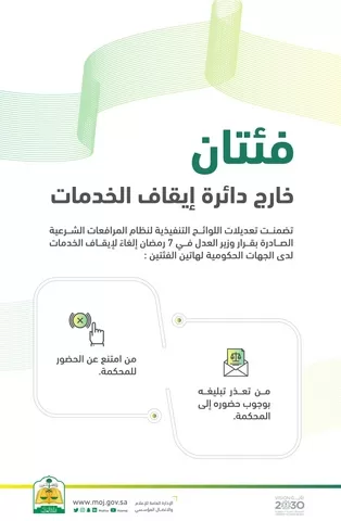 إيقاف الخدمات