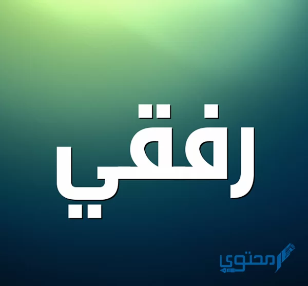 معنى اسم رفقي Refqy