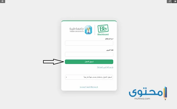 جامعة طيبة التعليم عن بعد بلاك بورد