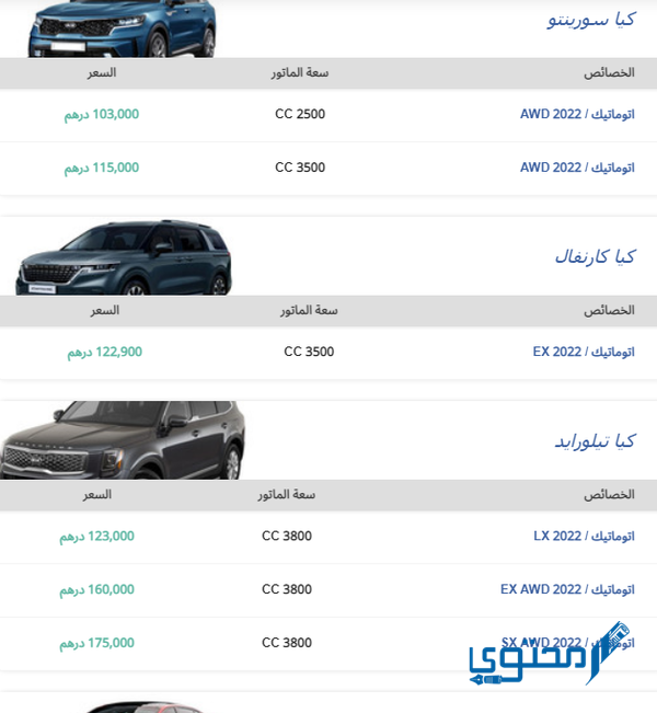 كم تبلغ أسعار السيارات في الإمارات
