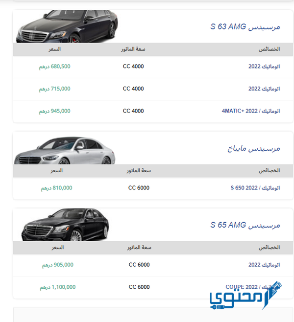 كم تبلغ أسعار السيارات في الإمارات