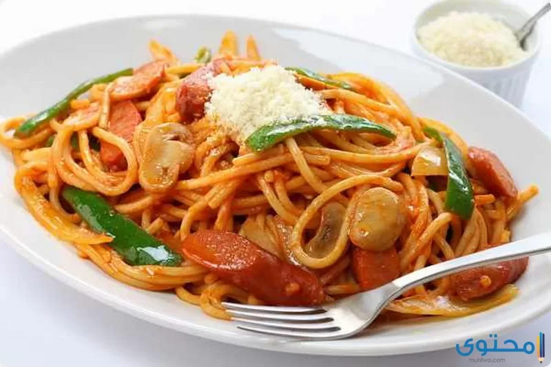 Spaghettipasta met saus 