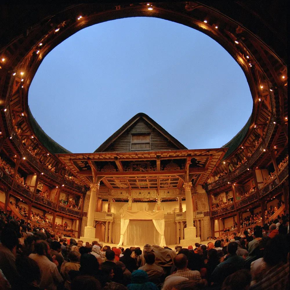 Inside the Globe Theatre Double Barrelled Travel