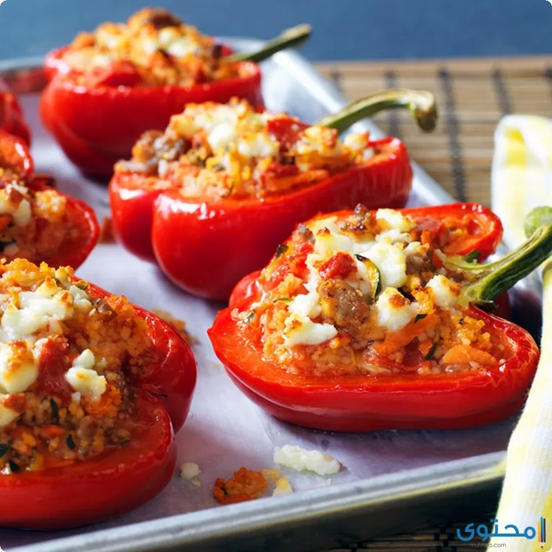 Sausage and Couscous Stuffed Peppers