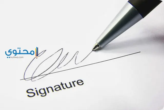 التوقيع والامضاء في المنام