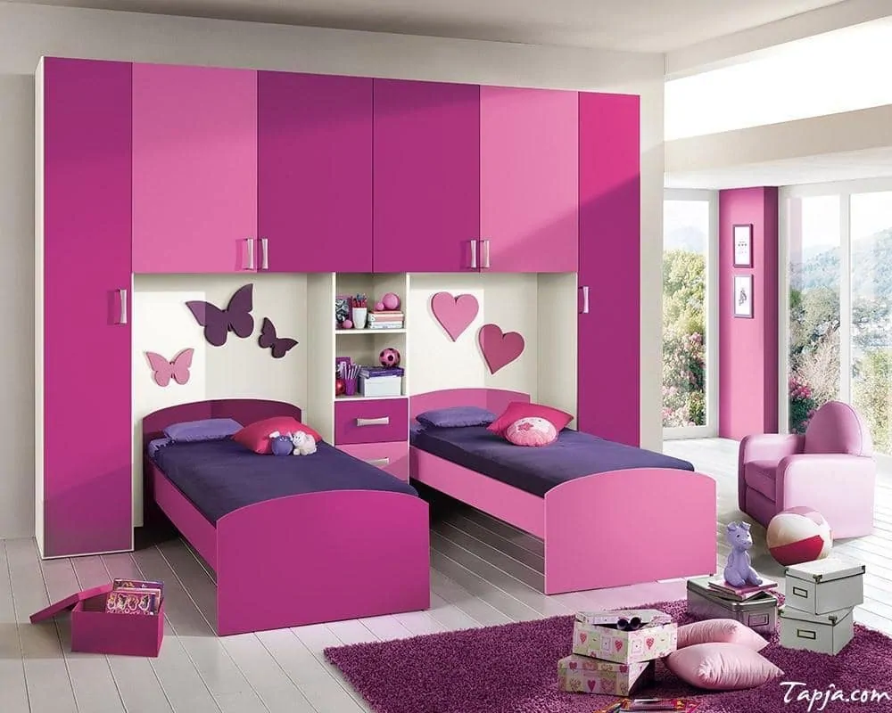 غرفة نوم مذهلة باللون الوردي والبنفسجي غرفة نوم باللون الوردي والبنفسجي غرفة نوم باللون الوردي والبنفسجي أفكار رائعة لغرف النوم باللون الوردي والبنفسجي 1000x800