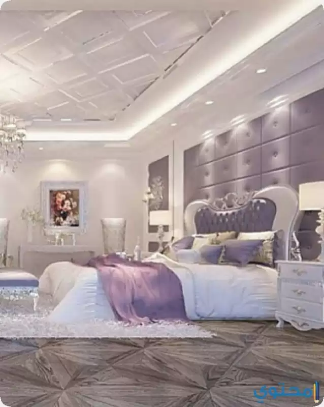ديكور سقف غرفة نوم هندسي