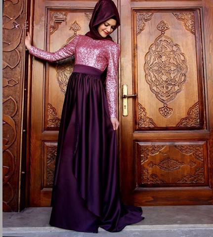 font b Hijab b font Long Sleeve Evening Dress Arabic Gowns 2016 NEW Cheap Elegant