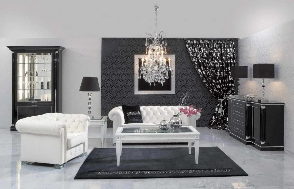 salon moderne noir et blanc 2
