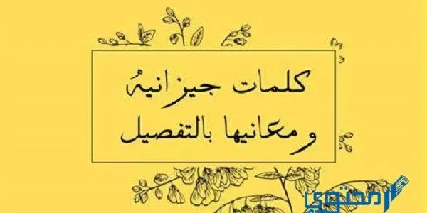 كلمات جيزانية ومعناها 