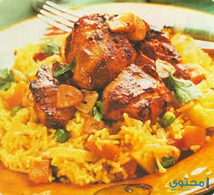 طريقة عمل الأرز الأصفر باللحمة