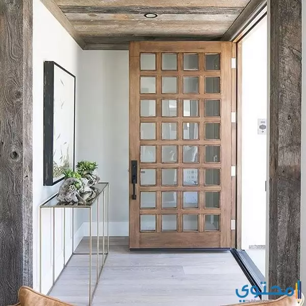 أبواب خشب داخلية مع زجاج
