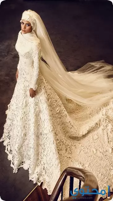 اجمل فساتين زفاف محجبات 2018
