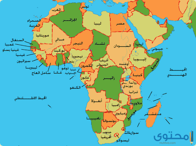 أسماء الدول في قارة أفريقيا