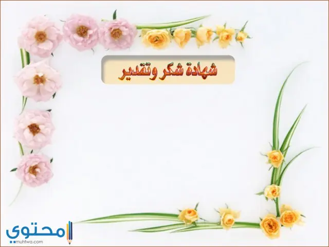 اطارات للفوتوشوب شهادة