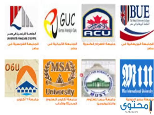 الجامعات الخاصة المعتمدة في مصر 