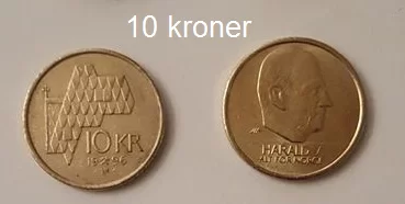 العملة المعدنية لدولة النرويج فئة الـ10 كرونة