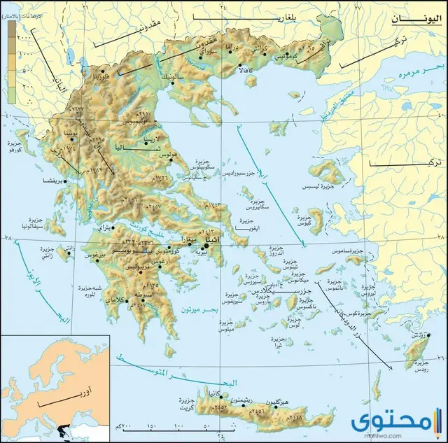عدد اقاليم ومدن دولة اليونان
