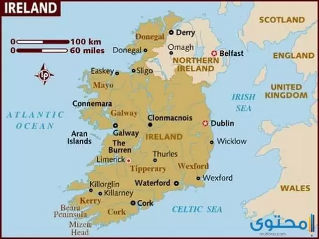 عدد وأسماء مقاطعات جمهورية ايرلندا