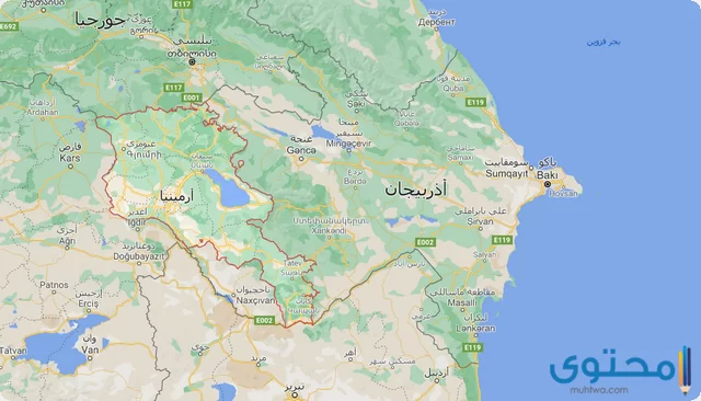 خريطة اذربيجان
