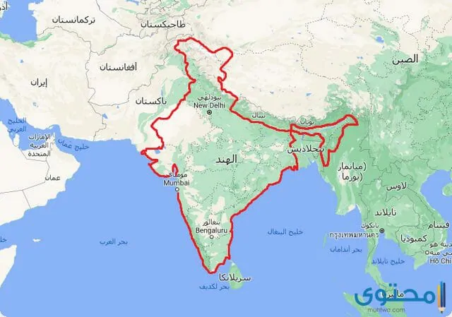 خريطة الهند بالتفصيل كاملة 2023