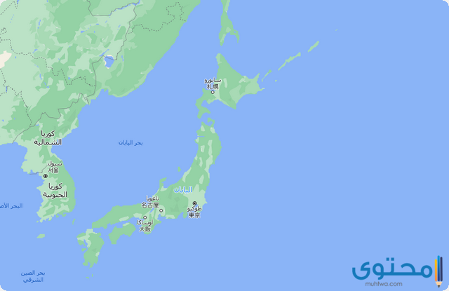 خريطة اليابان وحدودها كاملة بالعربي - موقع محتوى