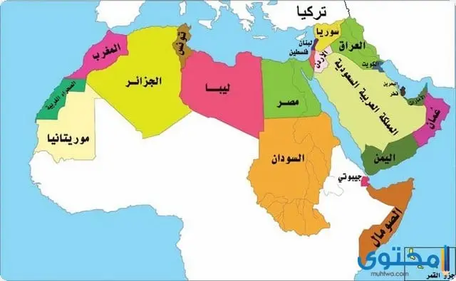 تحميل خريطة تضاريس الوطن العربي 2024