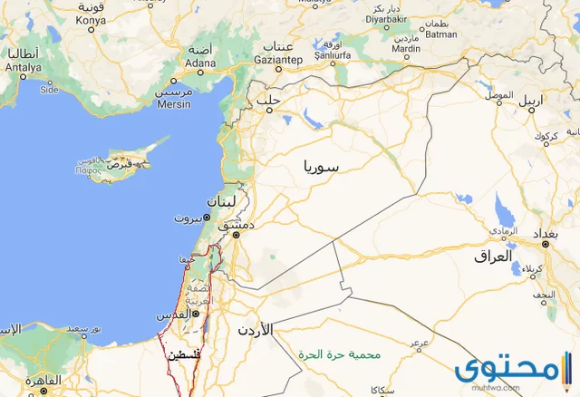 خريطة سوريا