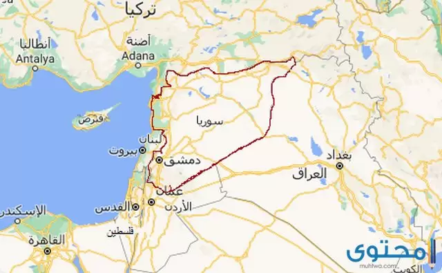 خريطة سوريا بالمدن كاملة 2024