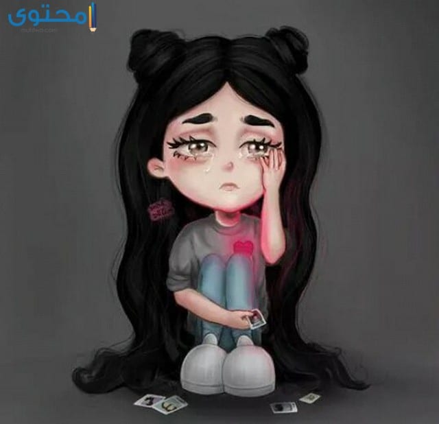 خلفيات بنات حزينة للواتس