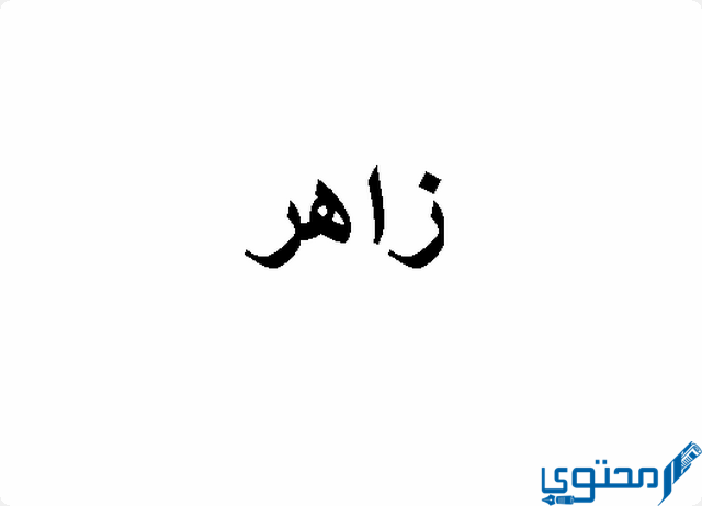 دلع اسم زاهر Zaher بالعربي والانجليزي